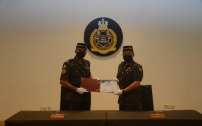 HANDING OVER CEREMONY FOR SCHOOL SERGEANT MAJOR OF OFFICER CADET SCHOOL DEFENCE ACADEMY ROYAL BRUNEI ARMED FORCES