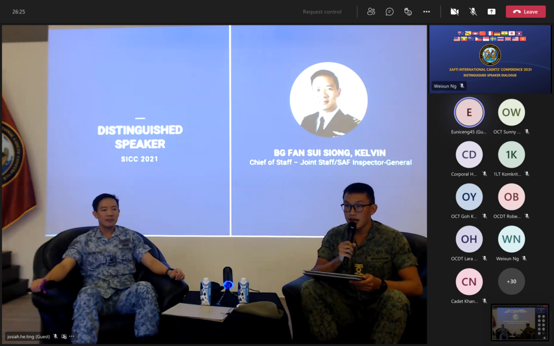 OFFICER CADET OF INTAKE 20 PARTICIPATED THE SAFTI INTERNATIONAL CADET’S CONFERENCE (SICC)