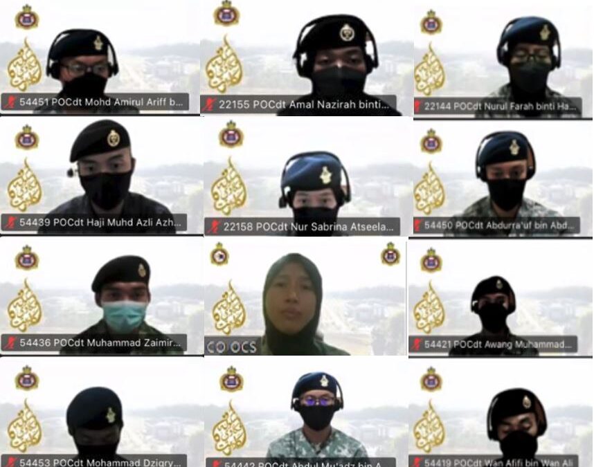 COMMANDING OFFICER’S FIRST VIRTUAL SESSION WITH INTAKE 21 PROBATIONARY OFFICER CADETS