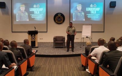 COMMANDANT DA RBAF LEADERSHIP TALK WITH OFFICER CADETS OF INTAKE 23