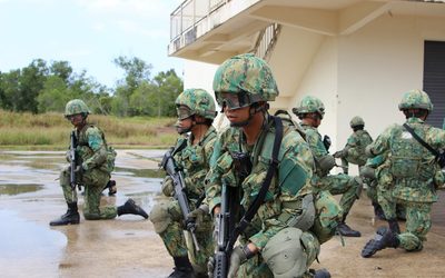 LAND FORCE OFFICER CADETS OF INTAKE 25 CONDUCT EXERCISE EVICTION